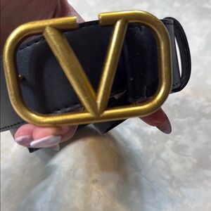 Gold Buckle Black Belt